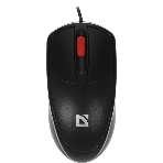 Мышь проводная Defender Icon MB-057 черный, 1000 dpi, USB, кнопки - 3, фото 1