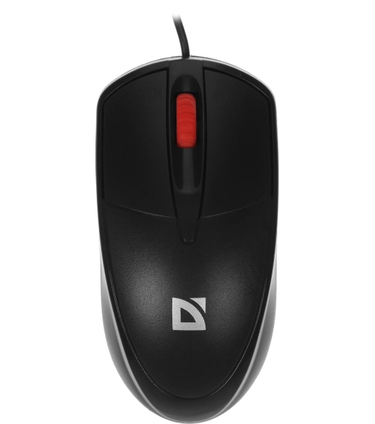Мышь проводная Defender Icon MB-057 черный, 1000 dpi, USB, кнопки - 3