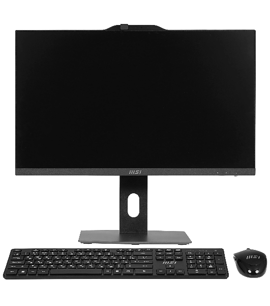 Моноблок MSI Pro AP242P 14M-653RU, 23.8' Full HD i5 14400 (2.5) 16Gb SSD 512Gb UHDG 730 Windows 11 Professional GbitEth WiFi BT 120W клавиатура мышь Cam, 1920x1080, черный (9S6-AE0621-838)