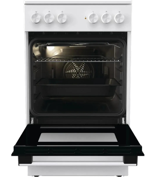 Плита электрическая Gorenje GEC5A41WG белый, конфорок 4 электрических, духовка 62 л, 50 см x 85 см x 59.4 см