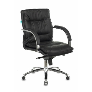 Кресло Бюрократ T-9927SL-LOW/BLACK черный, кожа