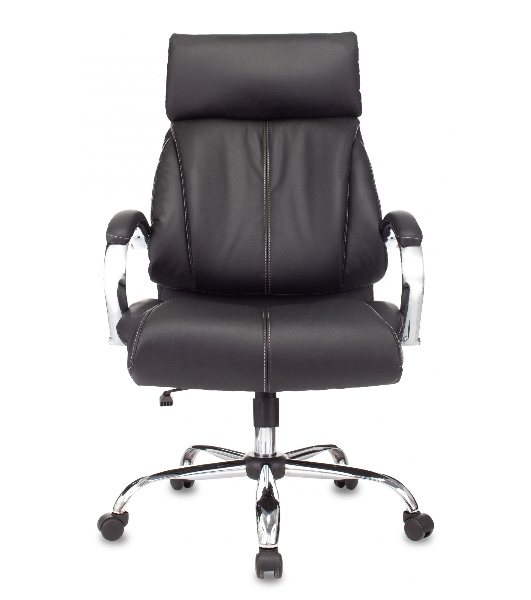 Кресло руководителя Бюрократ T-9904NSL Leather Venge Black черный, искусственная кожа, крестовина металл хром