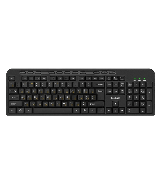 Комплект клавиатура+мышь ExeGate MK150 проводной, USB, 1200 DPI, чёрный