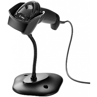Сканер штрих-кода ручной Zebra DS2208 с подставкой, 2D имидж, проводной, 762 мм/сек, USB, черный