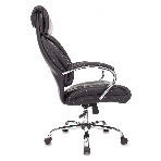 Кресло руководителя Бюрократ T-9904NSL Leather Venge Black черный, искусственная кожа, крестовина металл хром, фото3
