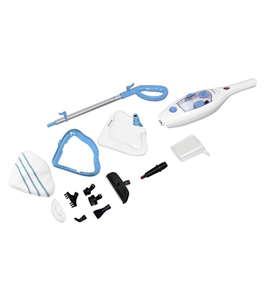 Паровая швабра Blackton Bt SM1114 White-blue, Мощность 1300 Вт, 2 в 1. Вертикальная и компактная, Резервуар для воды 300 мл, Время неприрывной работы до 20 минут, Быстрая и эффективная очистка всех типов полового покрытия: паркет, линолеум, плитка, Уничтожение до 99,9% бактерий и микробов, Поворотная щетка, 12 насадок в комплекте, Вертикальная парковка, Быстрый нагрева 20 секунд'