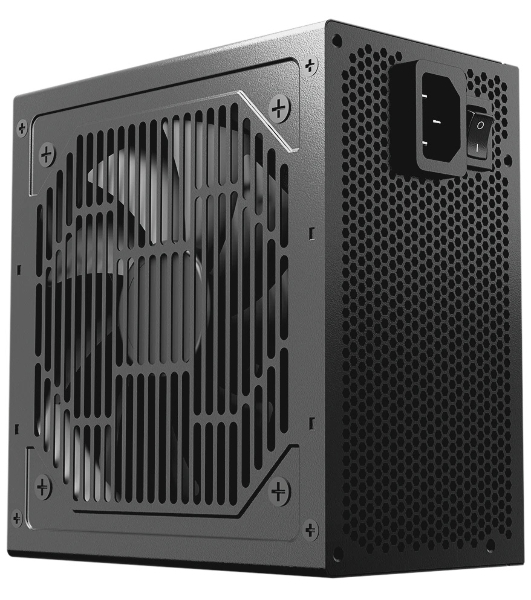 Блок питания PCCOOLER KF650, 650W 80 PLUS White (ATX, ATX 2.4, Non-modular, 1x24(20+4)pin 550мм, 1xCPU*2 8(4+4)pin 610+150мм, 2xPCIe 8(6+2)pin 510мм, 2xSATA*3+MOLEX4pin*1 450+150+150+150мм, Active, 120x120мм, 140x150x86мм, APFC, OVP, SCP, OPP (140-160%, 2ms delay))