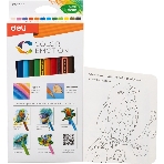 Карандаши цветные Deli EC00200 Color Emotion, трехгранный профиль, липа, 12 цветов, коробка с европодвесом (12шт), фото5