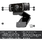 Веб-камера Logitech C922 Pro Stream 1920x1080, 30 кадр/с, USB Type-A, микрофон (2 шт, шумоподавление), автоматическая фокусировка, автоосвещение, универсальное крепление, фото10