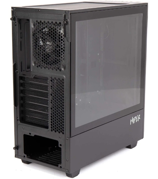 Компьютерный корпус Hiper PB81 черный без БП ATX 3x120мм 2xUSB2.0 2xUSB3.0 audio bott PSU