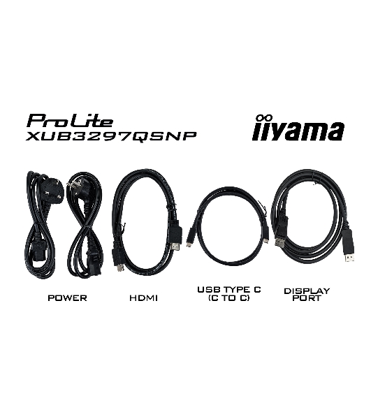 Монитор 32' Iiyama ProLite XUB3297QSNP-B1 IPS QHD, 100 Гц, 1 мс (MPRT), 16:9, 350 кд/м², HDMI 2.0, DP 1.4, USB-C (95 Вт PD), встроенные динамики (2x2.5 Вт), KVM-модуль, поворотная подставка, черный