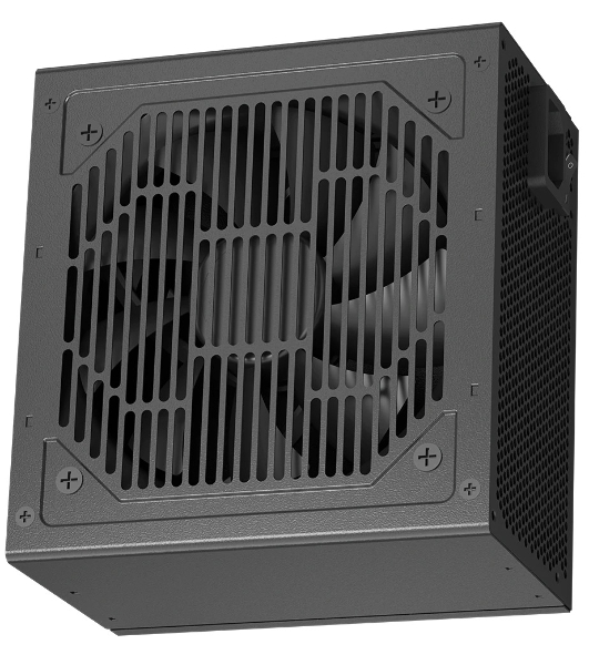 Блок питания PCCOOLER KF650, 650W 80 PLUS White (ATX, ATX 2.4, Non-modular, 1x24(20+4)pin 550мм, 1xCPU*2 8(4+4)pin 610+150мм, 2xPCIe 8(6+2)pin 510мм, 2xSATA*3+MOLEX4pin*1 450+150+150+150мм, Active, 120x120мм, 140x150x86мм, APFC, OVP, SCP, OPP (140-160%, 2ms delay))