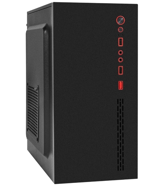 Компьютерный корпус Miditower ExeGate AA-443U-UNS500 (ATX, БП UNS500 с вент. 12см, 2хUSB+1хUSB 3.0+HD Audio, черный)