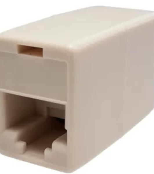 Адаптер Suprlan 10-0337-1, проходн. Keystone RJ45 кат.5E UTP, бежевый
