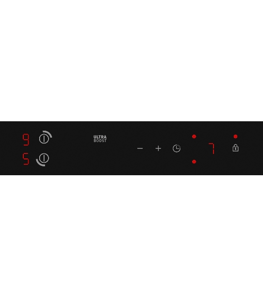Индукционная варочная панель Brandt BPI1621UB, домино, 2 варочных зоны, 10 уровней мощности, индикация остаточного тепла, таймер, Ultraboost, черный