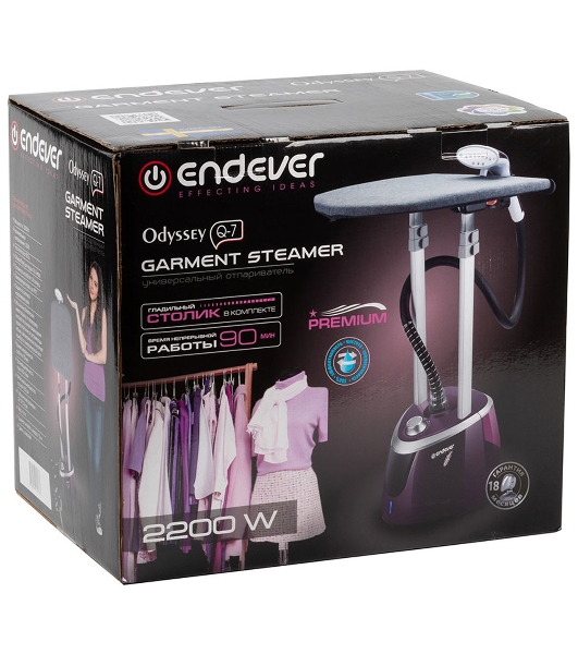 Отпариватель Endever Odyssey Q-7 сливовый, 2200 Вт, 85 г/мин, 2800 мл
