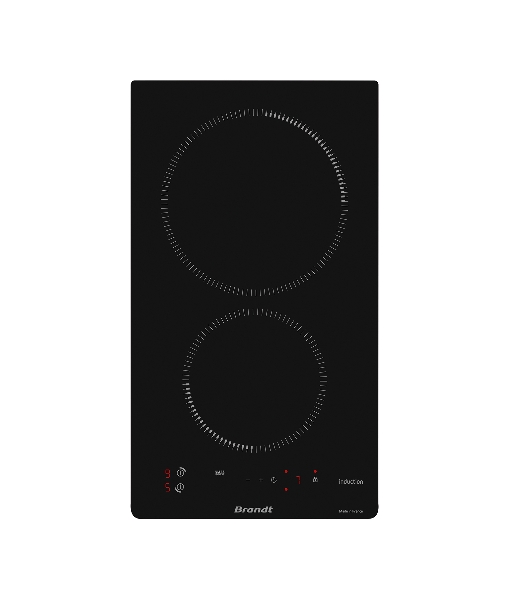 Индукционная варочная панель Brandt BPI1621UB, домино, 2 варочных зоны, 10 уровней мощности, индикация остаточного тепла, таймер, Ultraboost, черный
