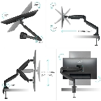 Кронштейн ONKRON G100 для монитора 13'-32' настольный, черный, фото11