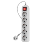 Сетевой фильтр PC Pet AP01006-3-GR 3 м, 5 розеток, серый, фото 1