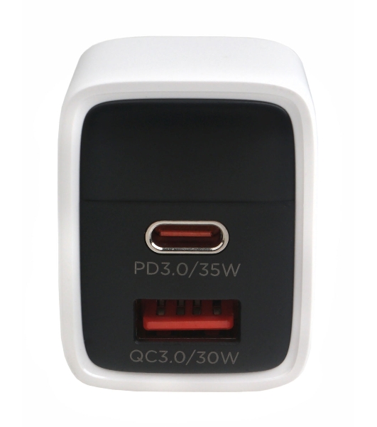 Сетевое зарядное устройство с дисплеем Cablexpert MP3A-PC-52, 35Вт GaN, QC3.0/PD3.0, 1хUSB, 1хType-C, белый, коробка