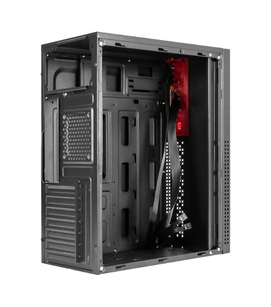 Компьютерный корпус Miditower ExeGate AA-443-UNS450 (ATX, БП UNS450 с вент. 12см, 2хUSB+HD Audio, черный)