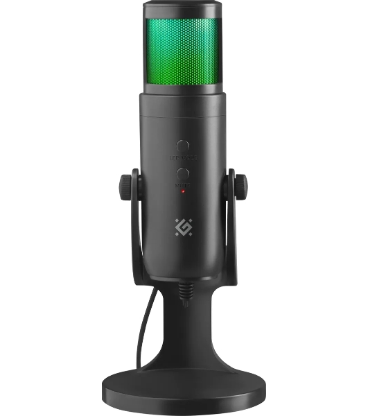 Микрофон DEFENDER (64625) Galactar GMC 250 USB, LED, провод 1.5 м