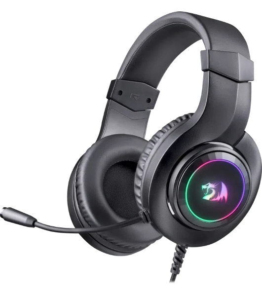 Гарнитура Redragon Hylas чёрный, проводная, USB, подсветка