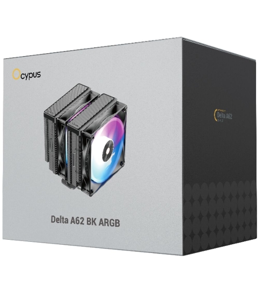 Кулер Ocypus Delta A62 BK ARGb черный 120мм алюминий+медь 2000rpm 29db 4-pin 260W 156мм