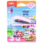 Степлер настольный Deli E0249 Super Wings 24/6 26/6 (12 листов), ассорти, 40 скоб, металл/пластик блистер, фото3