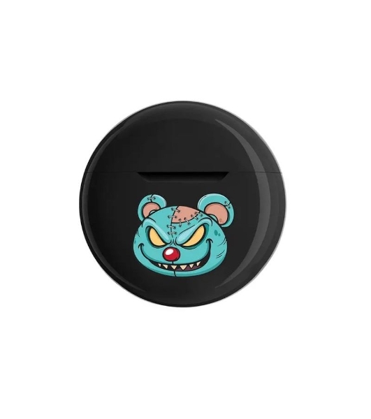 Наушники TWS ViBE BT 0100 'Teddy bad' черный, вкладыши, Bluetooth, сенсорное управление, до 4 ч
