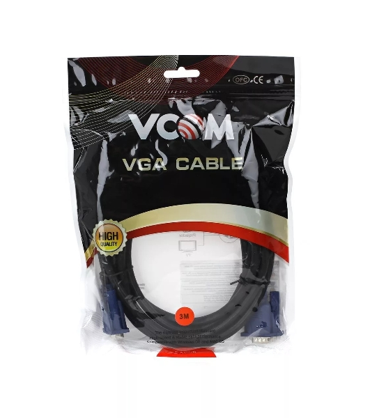 Кабель монитор-SVGA card (15M-15M) 3.0м 2 фильтра VCOM