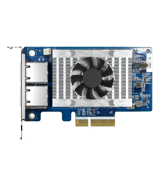 Сетевая карта QNAP QXG-10G2T-X710 LAN Expansion Card, PCIe Gen 3, Two 10GbE (10G/5G/2.5G/1G/100M)) Ports with SR-IOV and iSCSI, Block-based, Supports Multiple Virtual Disk Modes