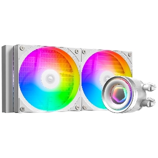 Система жидкостного охлаждения ID-Cooling FX240 Inf ARGb Soc-AM5/AM4/1200/1700/1851 белый 4-pin 27.2dB Al+Cu 300W Ret (FX240 INF белый)