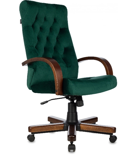 Кресло Бюрократ T-9928WALNUT Fabric Italia Green зеленый, ткань