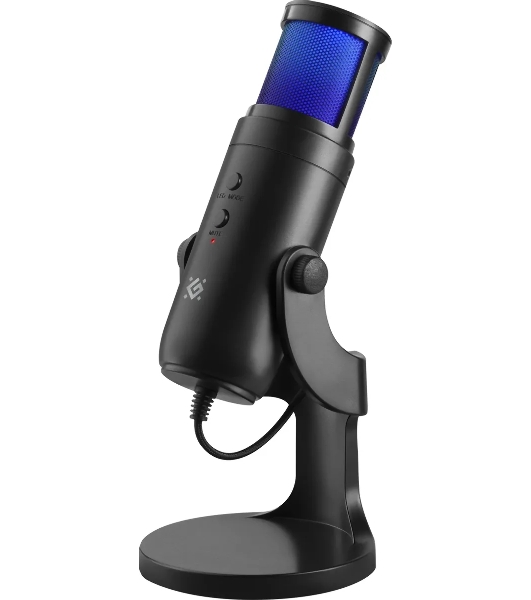 Микрофон DEFENDER (64625) Galactar GMC 250 USB, LED, провод 1.5 м