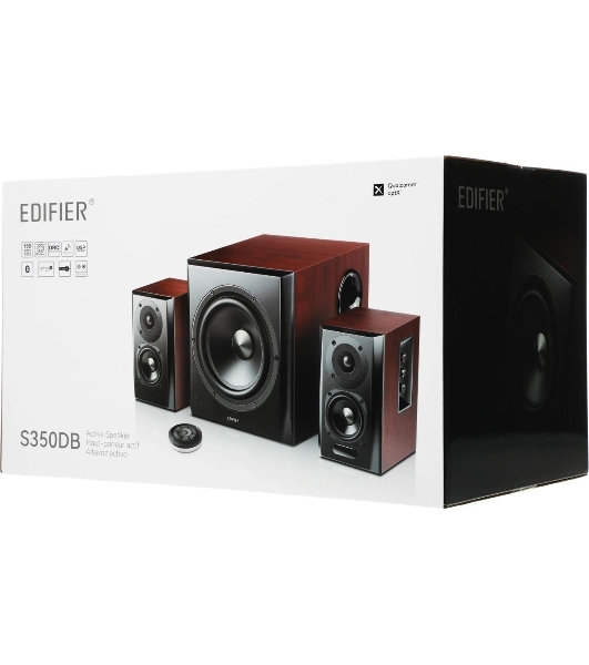 Акустическая система Edifier S350DB Brown 2.1,150W RMS, дерево, Bluetooth aptX