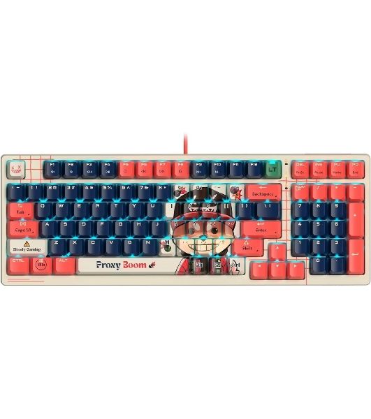 Клавиатура проводная A4Tech Bloody AT98 Proxy Boom USB бежевый/красный