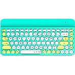 Клавиатура беспроводная A4Tech Fstyler FBK30, USB, Bluetooth/Радиоканал, зеленый, фото 1