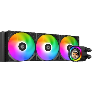 Система жидкостного охлаждения ID-Cooling FX360 LCD ARGb Soc-AM5/AM4/1200/1700/1851 черный 4-pin 27.2dB Al+Cu LCD 350W Ret