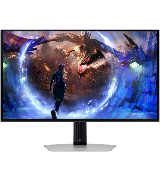 Монитор 27' Samsung Odyssey OLED G6 S27DG600SI OLED 2560x1440, 360 Гц, 0.03 мс, 16:9, 250 кд/м², 2xHDMI 2.1, DP 1.4, 3.5 Jack, USB Hub (2x USB), FreeSync, G-Sync, HDR10, PIP, серебристый