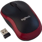 Мышь беспроводная Logitech M185, красный, 1000 dpi, радиоканал, USB, кнопки - 3, фото4