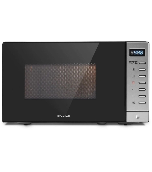 Микроволновая печь Rondell RDE-MW203 черный/серебристый, 20 л, 700 Вт, переключатели - кнопки