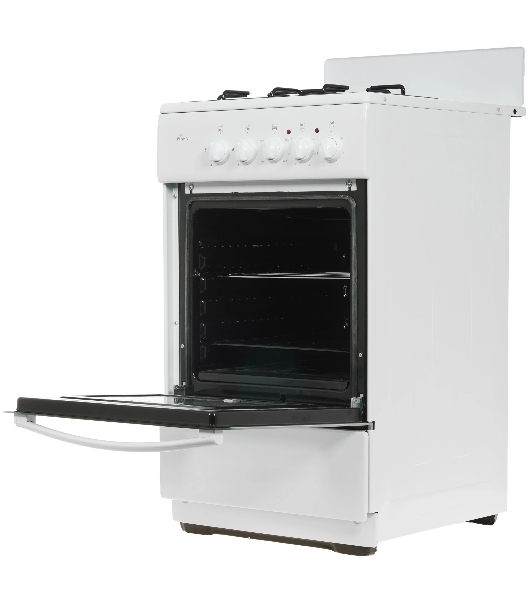 Плита комбинированная Flama RK 2201 W белый, конфорок 2 газовых и 2 электрических, духовка 50 л, 50 см x 85 см x 54 см