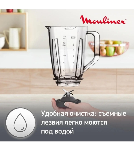 Блендер стационарный Moulinex LM420110 400 Вт, белый