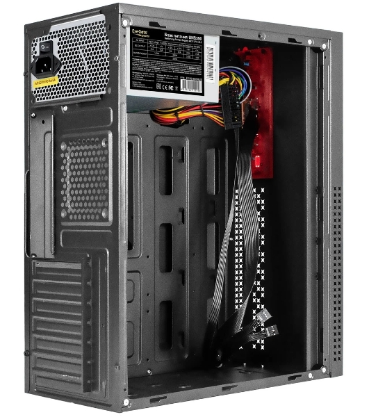 Компьютерный корпус Miditower ExeGate AA-443U-UNS350 (ATX, БП UNS350 с вент. 12см, 2хUSB+1хUSB 3.0+HD Audio, черный)