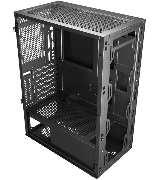 Компьютерный корпус Bloody BD-CC115 черный без БП ATX 8x120мм 1xUSB 2.0 1xUSB 3.0 audio bott PSU