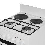Плита комбинированная Flama RK 2201 W белый, конфорок 2 газовых и 2 электрических, духовка 50 л, 50 см x 85 см x 54 см, фото6