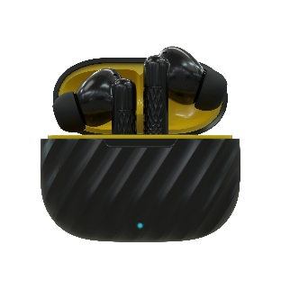 Наушники TWS More choice БВ37 черный/желтый, внутриканальные, Bluetooth, сенсорное управление, до 4 ч