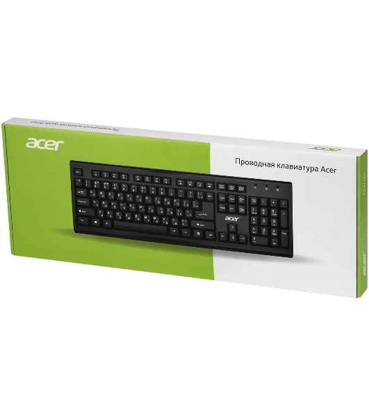Клавиатура проводная Acer OKW120, USB, черный