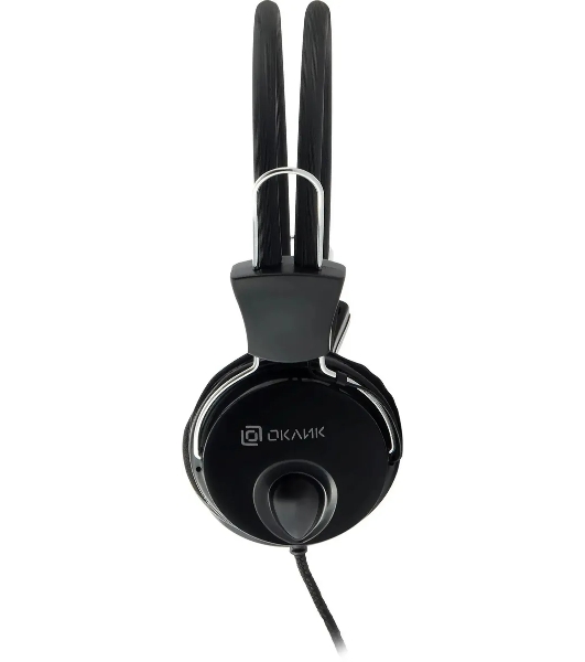 Проводные наушники Oklick HS-M200 черный, накладные, Jack 3.5 мм